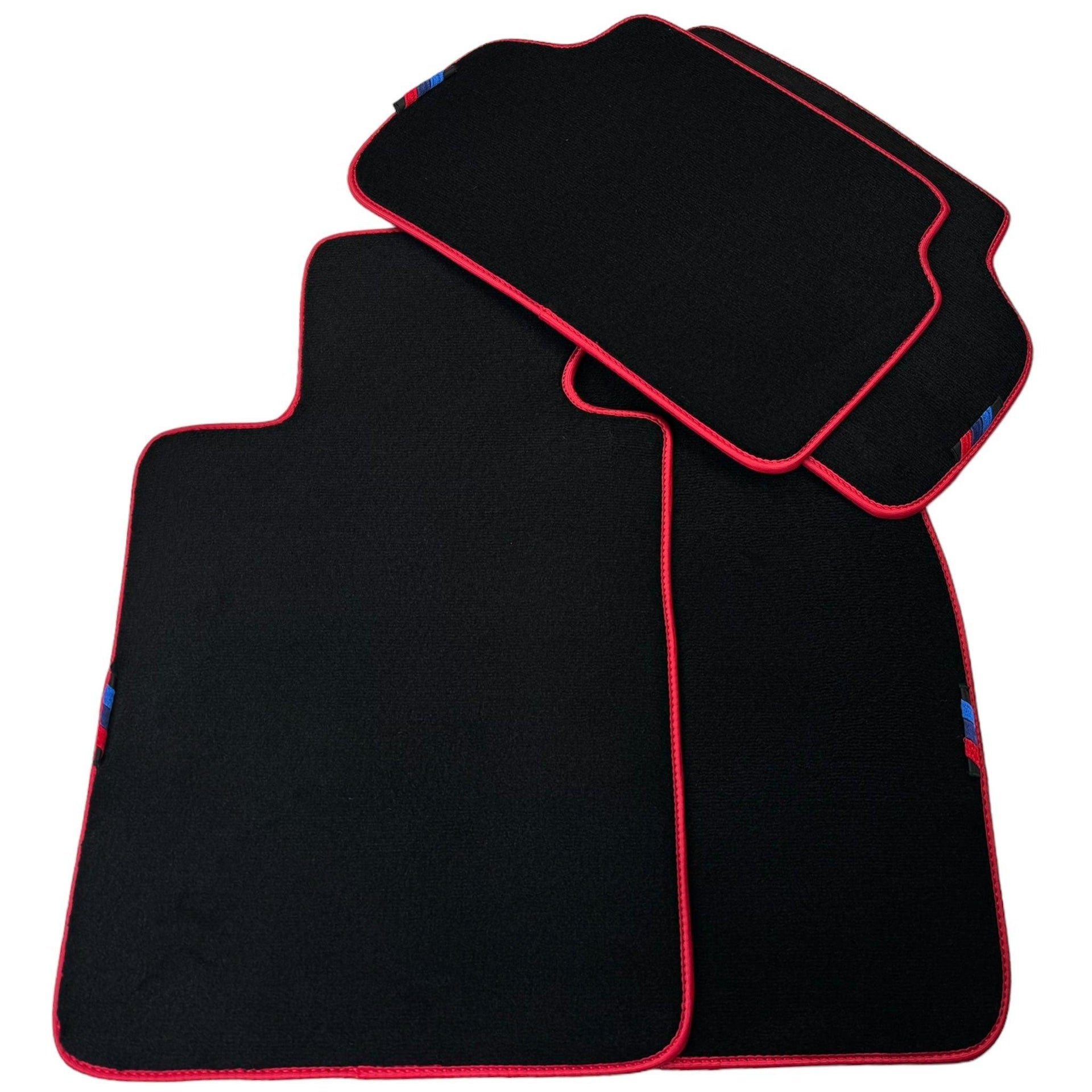 Black Mats For BMW M3 E93 | Red Trim - AutoWin