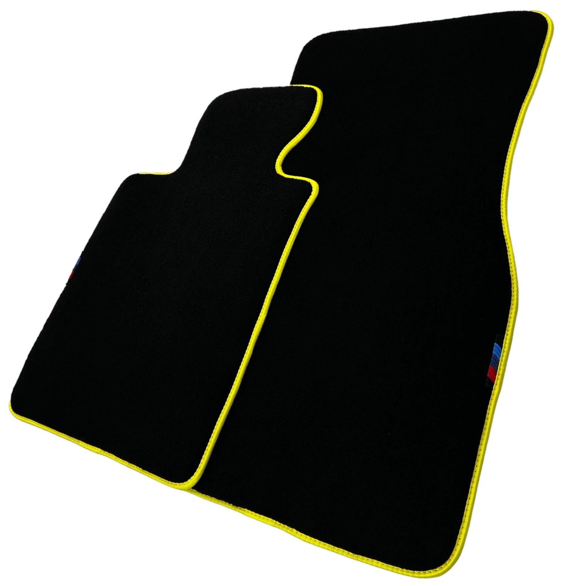Black Mats For BMW M5 E34 | Yellow Trim - AutoWin