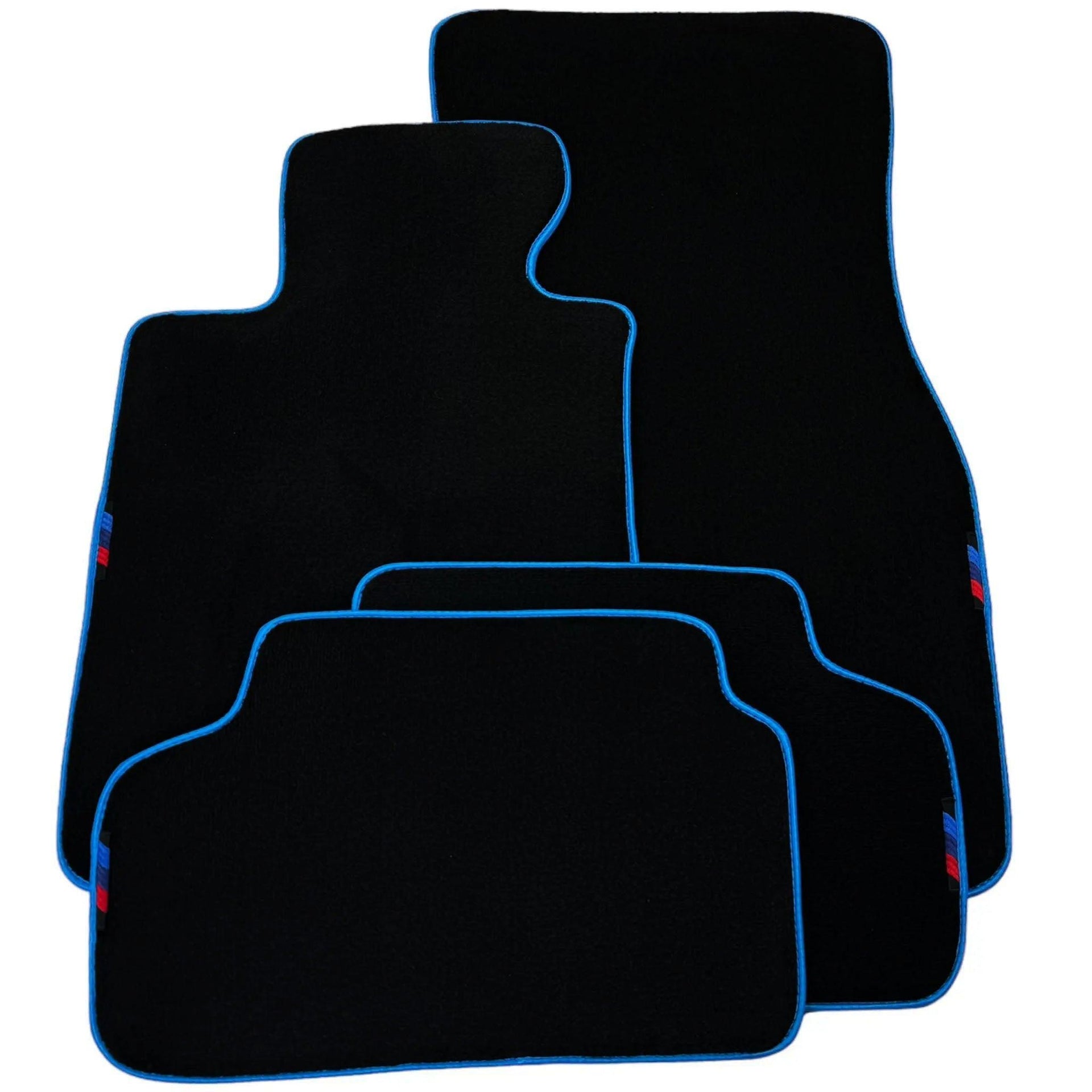 Black Mats For BMW X5M F95 SUV | Sky Blue Trim - AutoWin