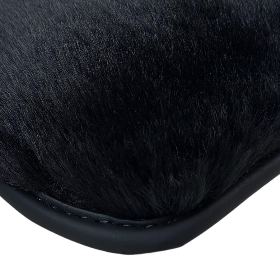Black Sheepskin Floor Floor Mats For BMW 4 Series F32 - AutoWin
