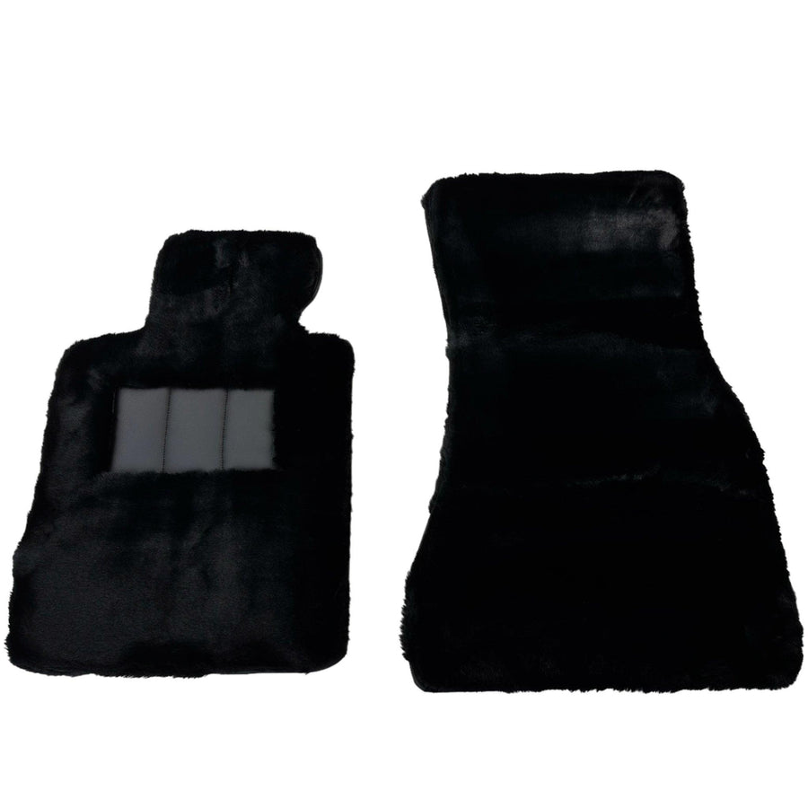 Black Sheepskin Floor Floor Mats For BMW 4 Series F32 - AutoWin