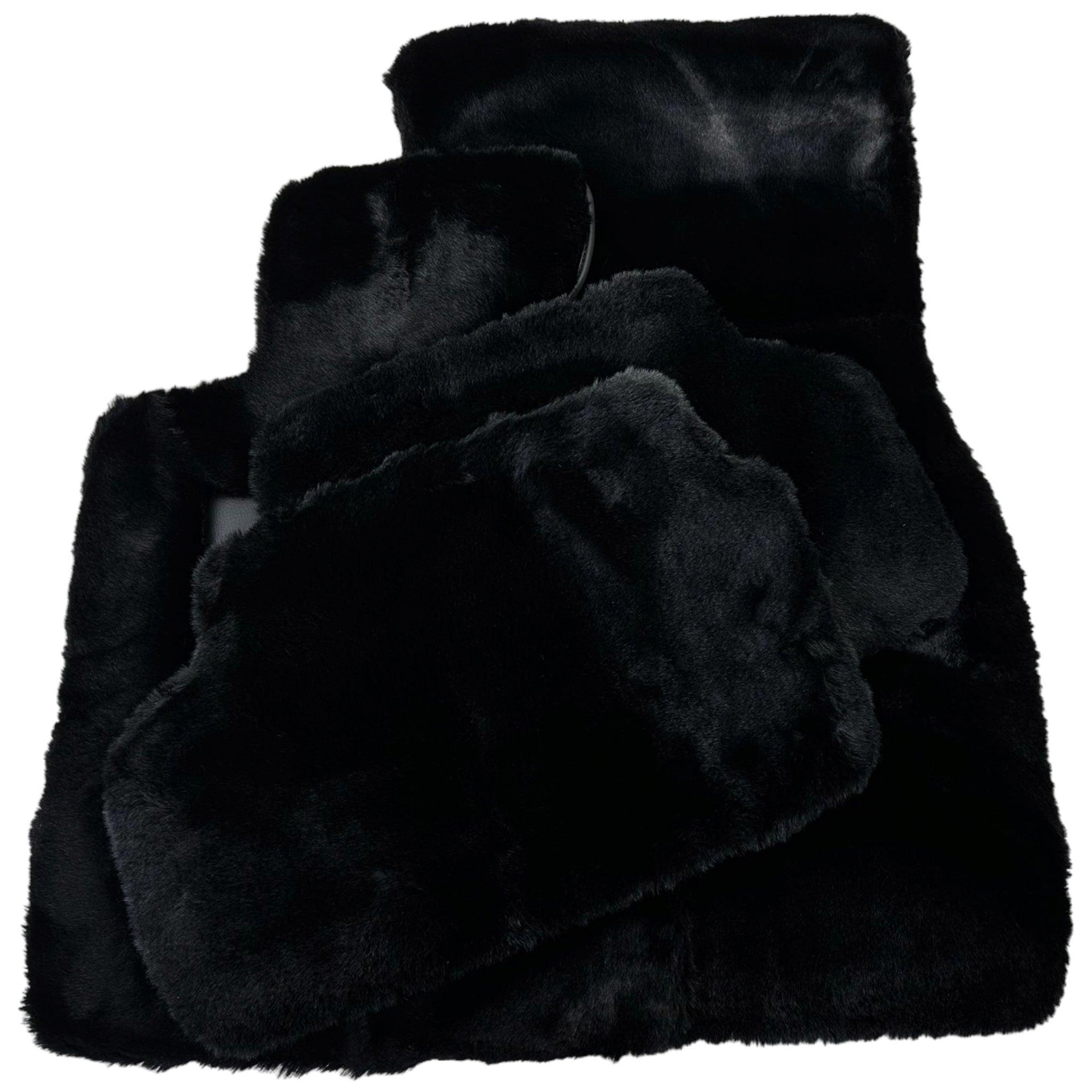 Black Sheepskin Floor Floor Mats For BMW 5 Series F11 - AutoWin
