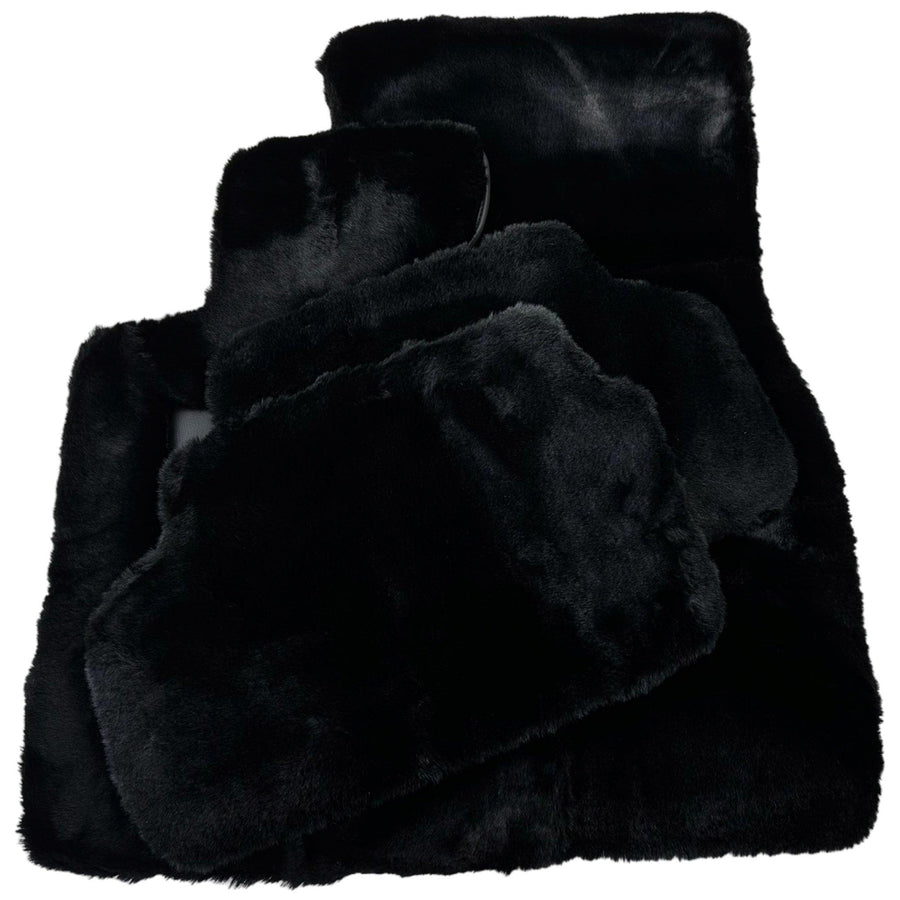 Black Sheepskin Floor Floor Mats For BMW X4 Series G02 - AutoWin