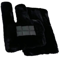 Black Sheepskin Floor Mats For Mercedes Benz C-Class W202 Sedan (1993-2000) | ER56 Design - AutoWin