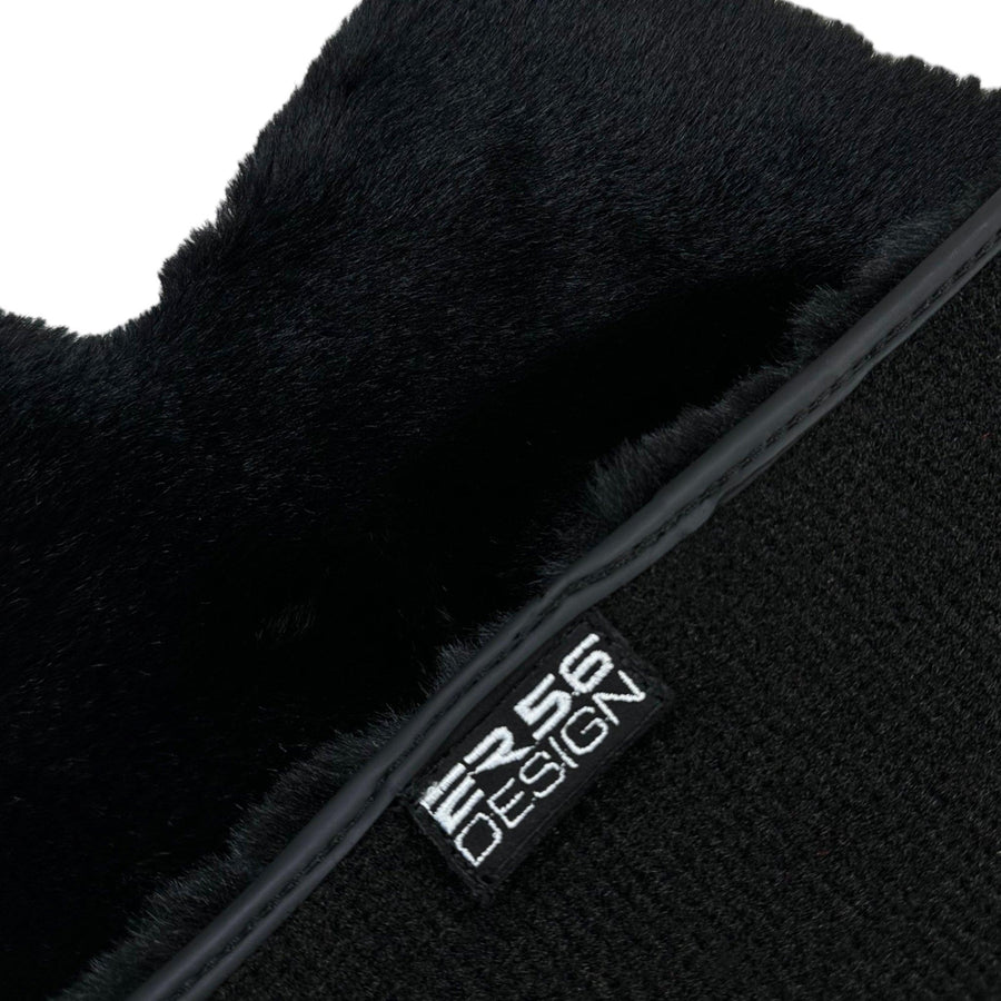 Black Sheepskin Floor Mats For Mercedes Benz E-Class C207 Coupe Facelift (2013-2017) | ER56 Design - AutoWin