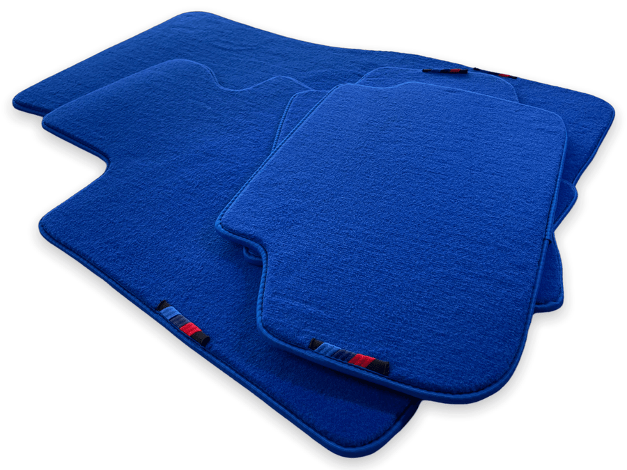Blue Floor Mats For BMW 7 Series F02 With M Package - AutoWin