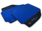 Blue Floor Mats For Ferrari 488 Spider 2015-2022 With Alcantara Leather - AutoWin