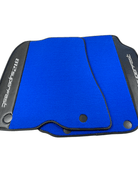 Blue Floor Mats For Ferrari 812 Superfast With Carbon Fiber Leather - AutoWin
