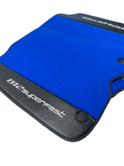 Blue Floor Mats For Ferrari 812 Superfast With Carbon Fiber Leather - AutoWin