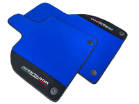 Blue Floor Mats for Lamborghini Aventador With Alcantara Leather - AutoWin