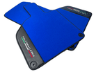 Blue Floor Mats for Lamborghini Huracan With Carbon Fiber Leather - AutoWin