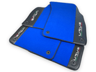 Blue Floor Mats For Lamborghini Urus With Carbon Leather - AutoWin