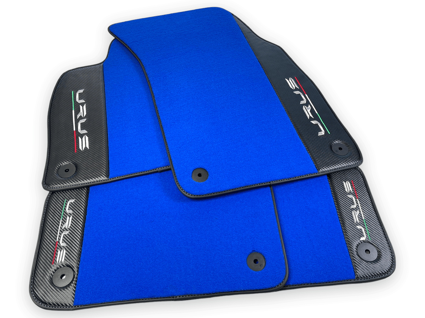 Blue Floor Mats For Lamborghini Urus With Carbon Leather - AutoWin