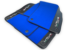 Blue Floor Mats For Lamborghini Urus With Carbon Leather - AutoWin