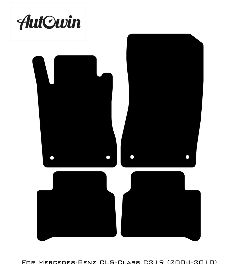 Blue Floor Mats For Mercedes Benz CLS-Class C219 (2004-2010) | Limited Edition - AutoWin