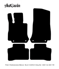 Blue Floor Mats For Mercedes Benz GLC-Class C253 Coupe (2016-2019) | Limited Edition - AutoWin