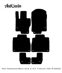 Blue Floor Mats For Mercedes Benz GLS-Class X167 (2019-2023) | Limited Edition - AutoWin