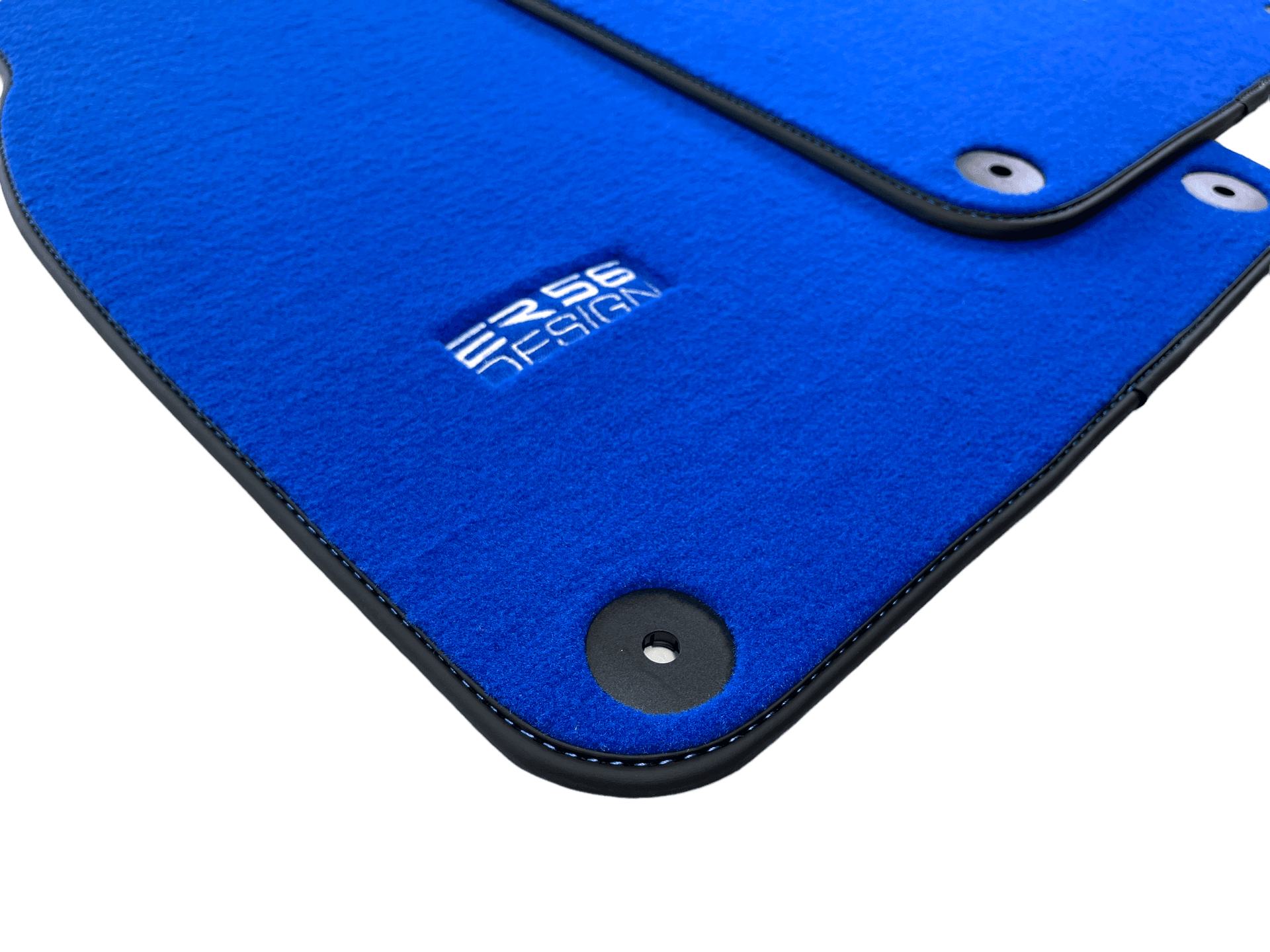 Blue Floor Mats for Porsche 718 Boxster 2016-2023 ER56 Design - AutoWin