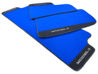 Blue Floor Mats For Tesla Model 3 With Alcantara Leather - AutoWin