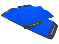 Blue Floor Mats For Tesla Model S With Alcantara Leather - AutoWin