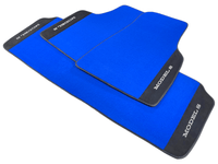 Blue Floor Mats For Tesla Model S With Alcantara Leather - AutoWin
