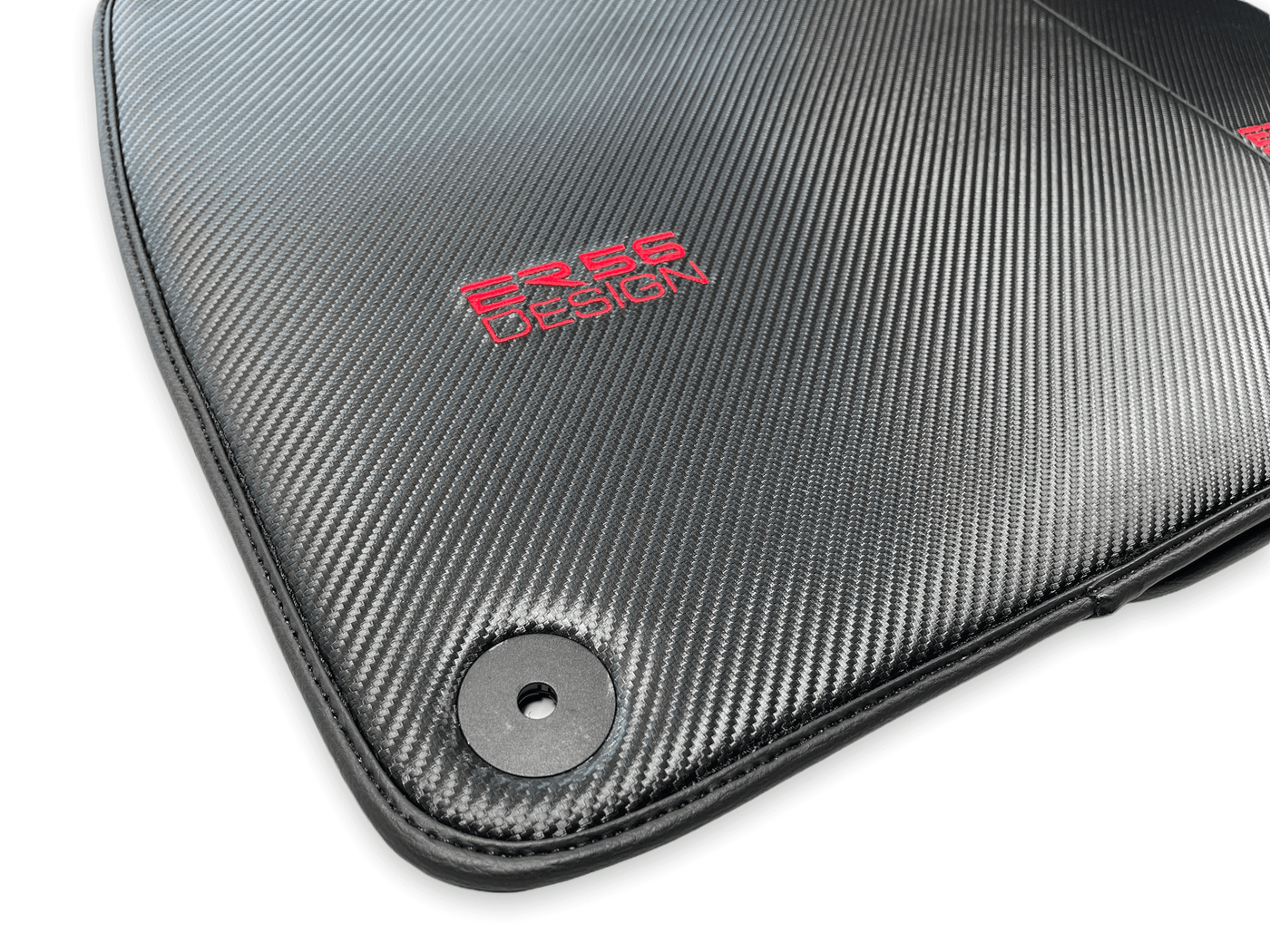 Carbon Fiber Leather Floor Mats for Audi R8 2015-2023 ER56 Design - AutoWin