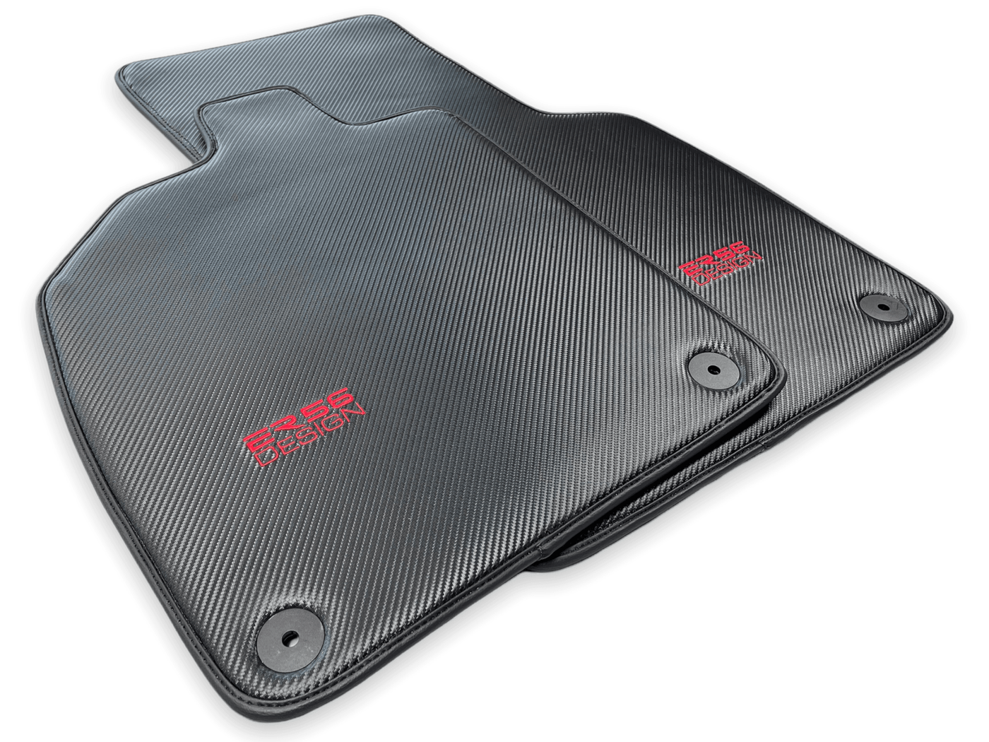 Carbon Fiber Leather Floor Mats for Audi R8 2015-2023 ER56 Design - AutoWin