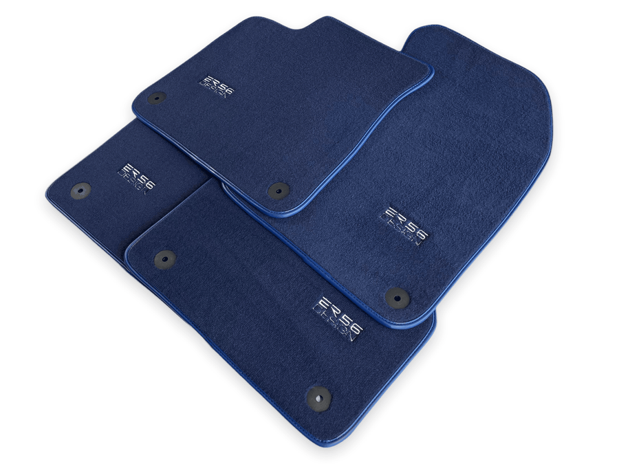 Dark Blue Floor Mats for A4 - B9 Avant (2019-2023) | ER56 Design - AutoWin