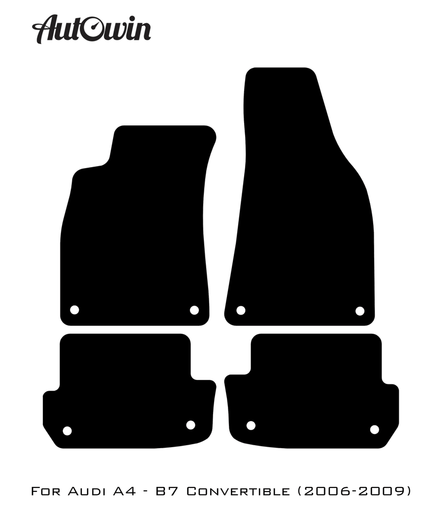 Dark Blue Floor Mats for Audi A4 - B7 Convertible (2006-2009) | ER56 Design - AutoWin