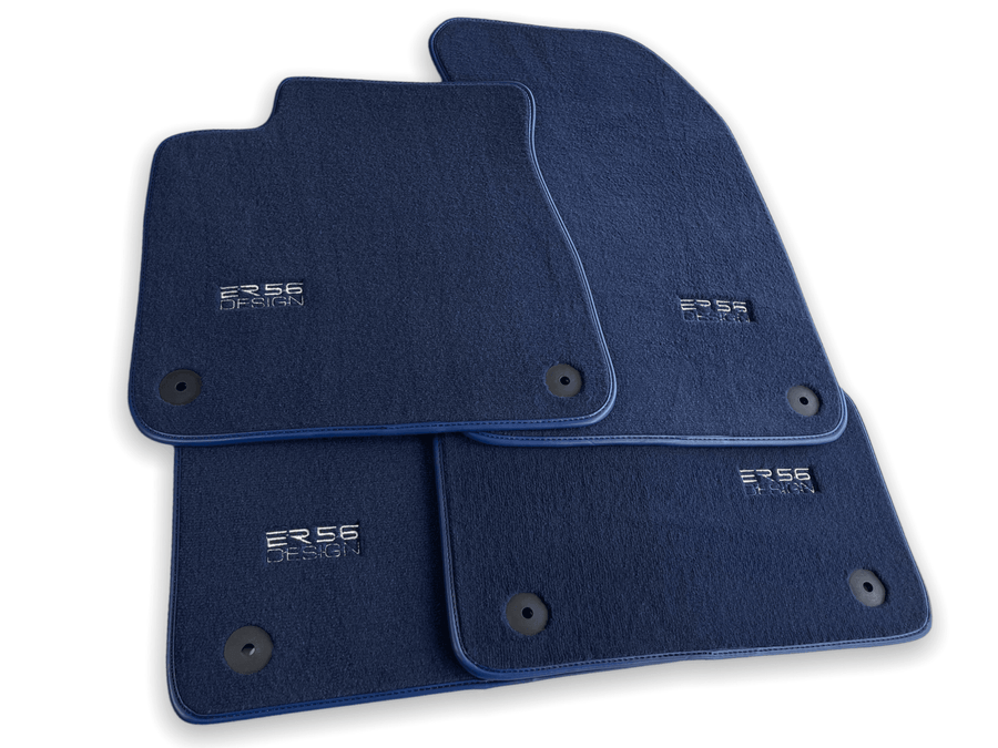 Dark Blue Floor Mats for Audi A4 - B7 Convertible (2006-2009) | ER56 Design - AutoWin
