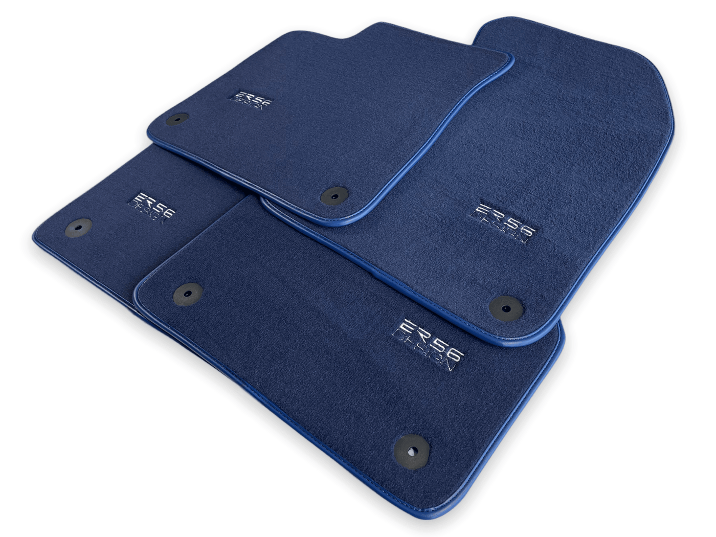 Dark Blue Floor Mats for Audi A4 - B9 Sedan (2019-2023) | ER56 Design - AutoWin