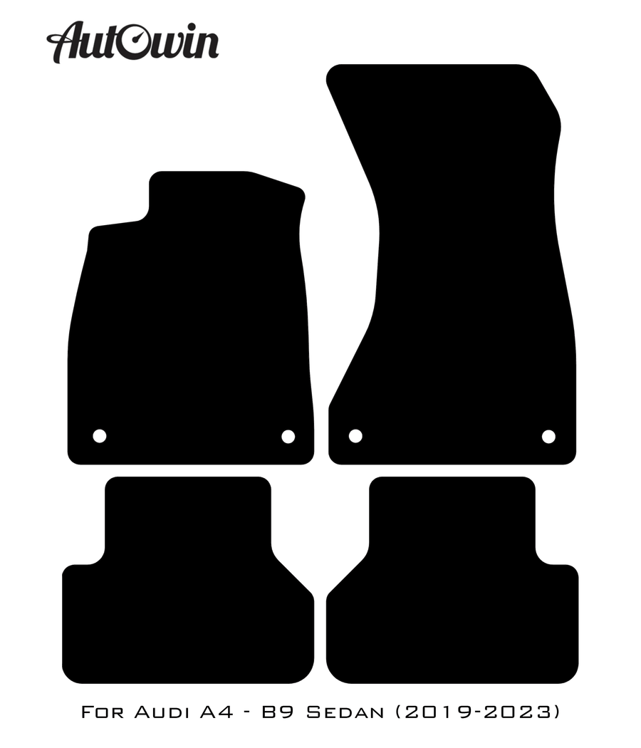Dark Blue Floor Mats for Audi A4 - B9 Sedan (2019-2023) | ER56 Design - AutoWin