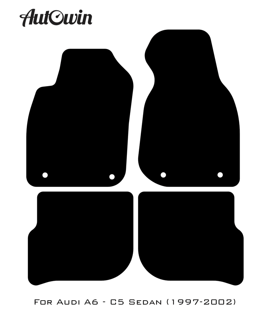 Dark Blue Floor Mats for Audi A6 - C5 Sedan (1997-2002) | ER56 Design - AutoWin