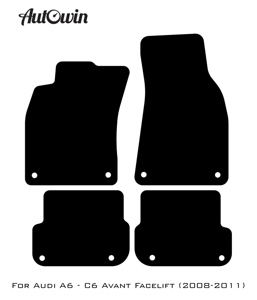 Dark Blue Floor Mats for Audi A6 - C6 Avant Facelift (2008-2011) | ER56 Design - AutoWin