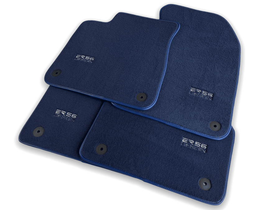 Dark Blue Floor Mats for Audi A6 - C7 Sedan (2011-2018) | ER56 Design - AutoWin