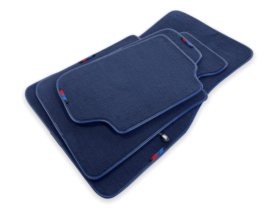 Dark Blue Floor Mats For BMW 1 Series F20 With M Package - AutoWin