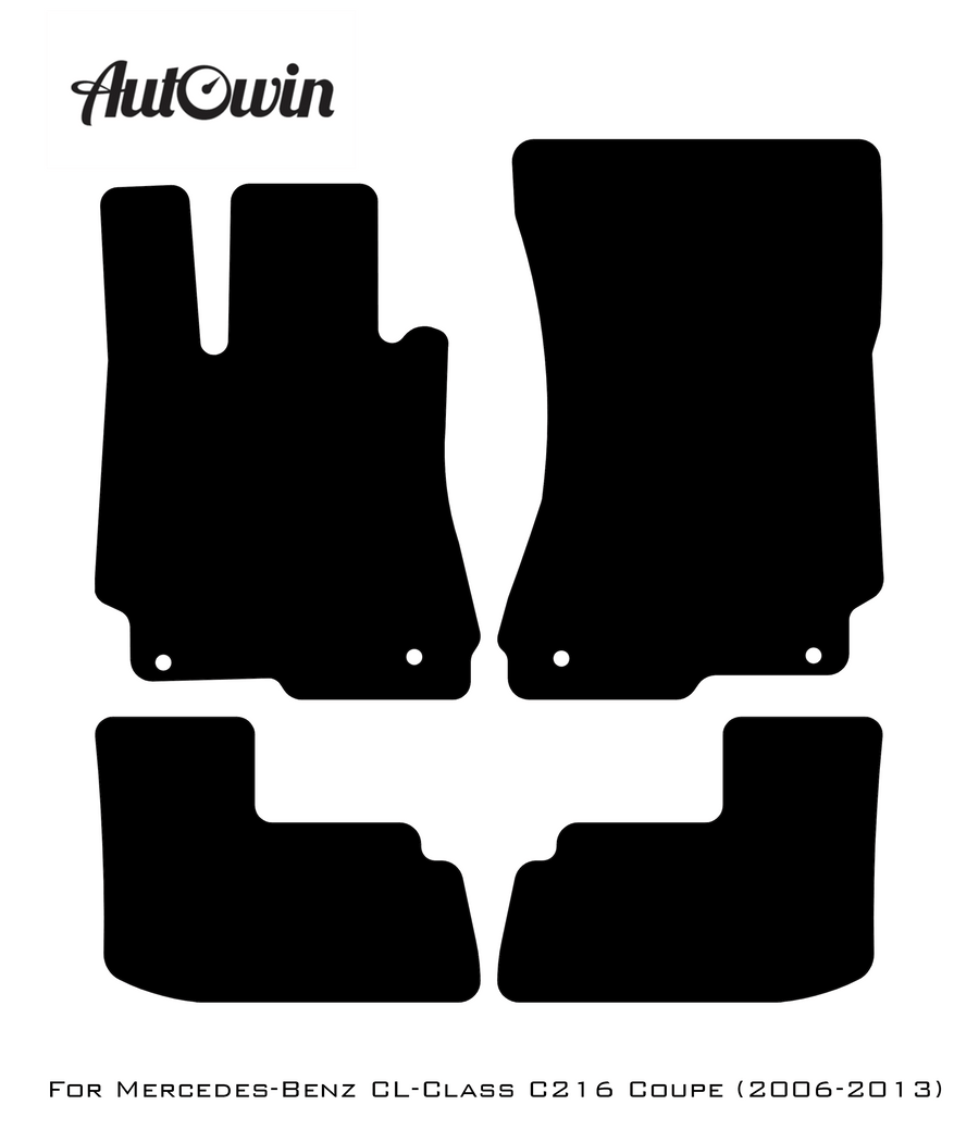 Dark Blue Floor Mats For Mercedes Benz CL-Class C216 Coupe (2006-2013) | Limited Edition - AutoWin