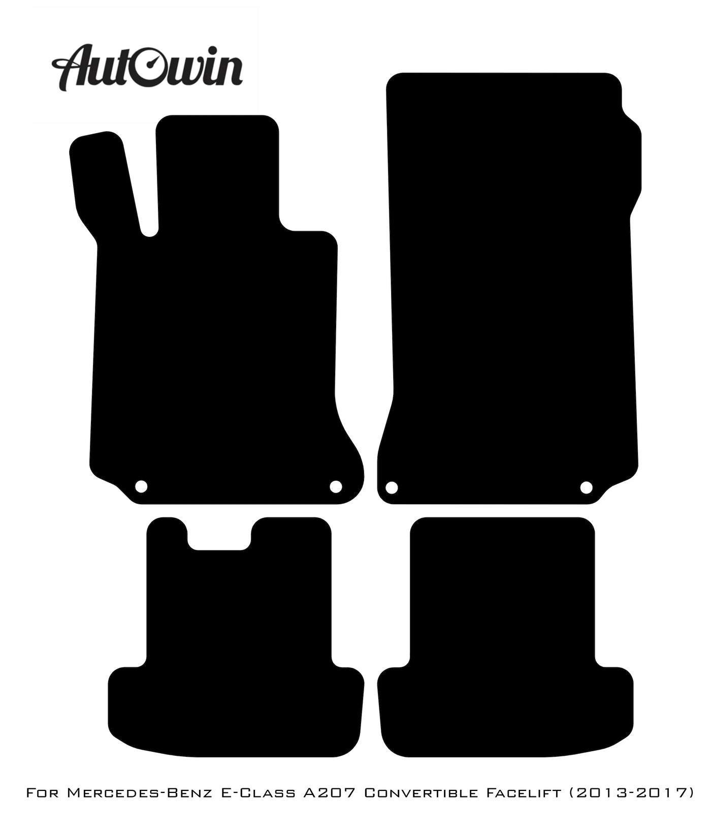 Dark Blue Floor Mats For Mercedes Benz E-Class A207 Convertible Facelift (2013-2017) | Limited Edition - AutoWin