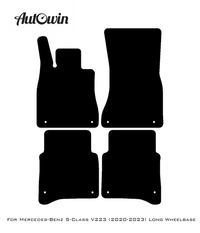 Dark Blue Floor Mats For Mercedes Benz S-Class V223 (2020-2023) Long Wheelbase | Limited Edition - AutoWin