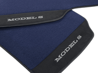 Dark Blue Floor Mats For Tesla Model S With Alcantara Leather - AutoWin