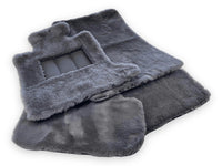 Dark Gray Sheepskin Floor Mats For Bentley Mulsanne (2010-2020) Design Brand - AutoWin
