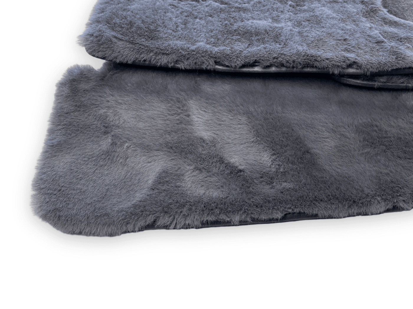 Dark Gray Sheepskin Floor Mats For Rolls Royce Dawn Rr6 2016-2023 Er56 Design Brand - AutoWin