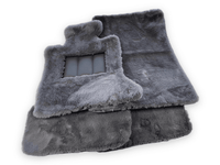 Dark Gray Sheepskin Floor Mats For Rolls Royce Phantom 2003–2016 Er56 Design Brand - AutoWin