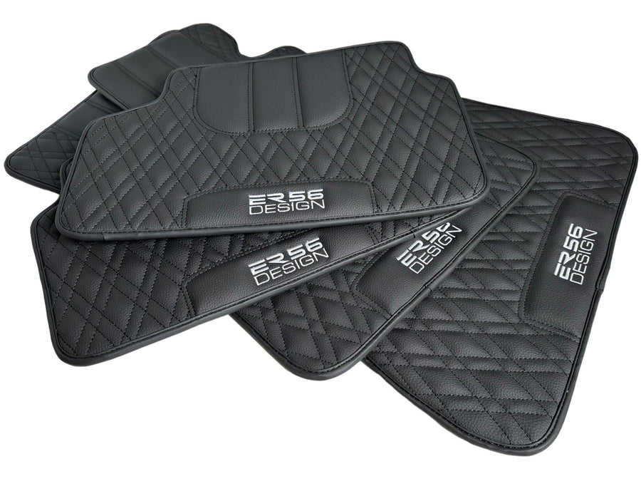 Floor Mats For BMW 2 Series F22 Black Leather Er56 Design - AutoWin