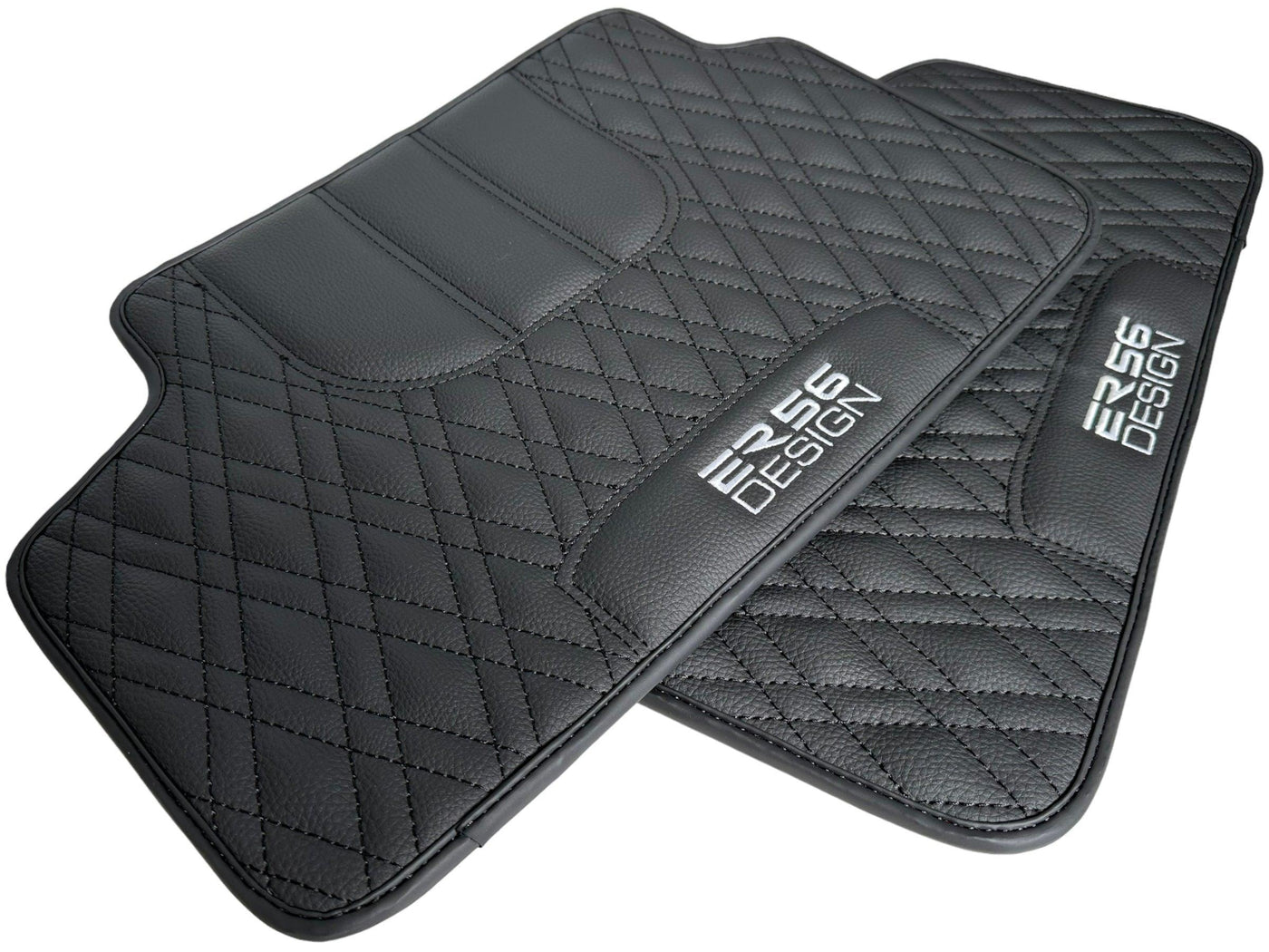 Floor Mats For BMW 3 Series E30 2-doors Coupe Black Leather Er56 Design - AutoWin