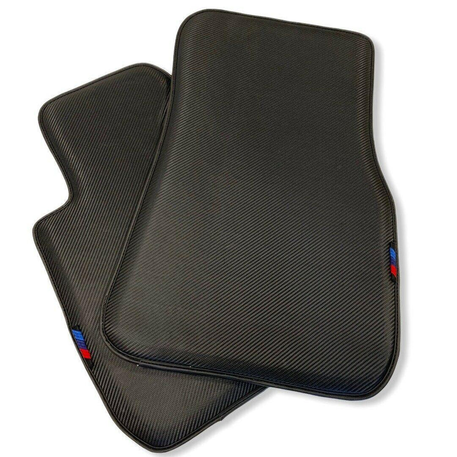 Floor Mats For BMW 3 Series E46 4-door Sedan Autowin Brand Carbon Fiber Leather - AutoWin