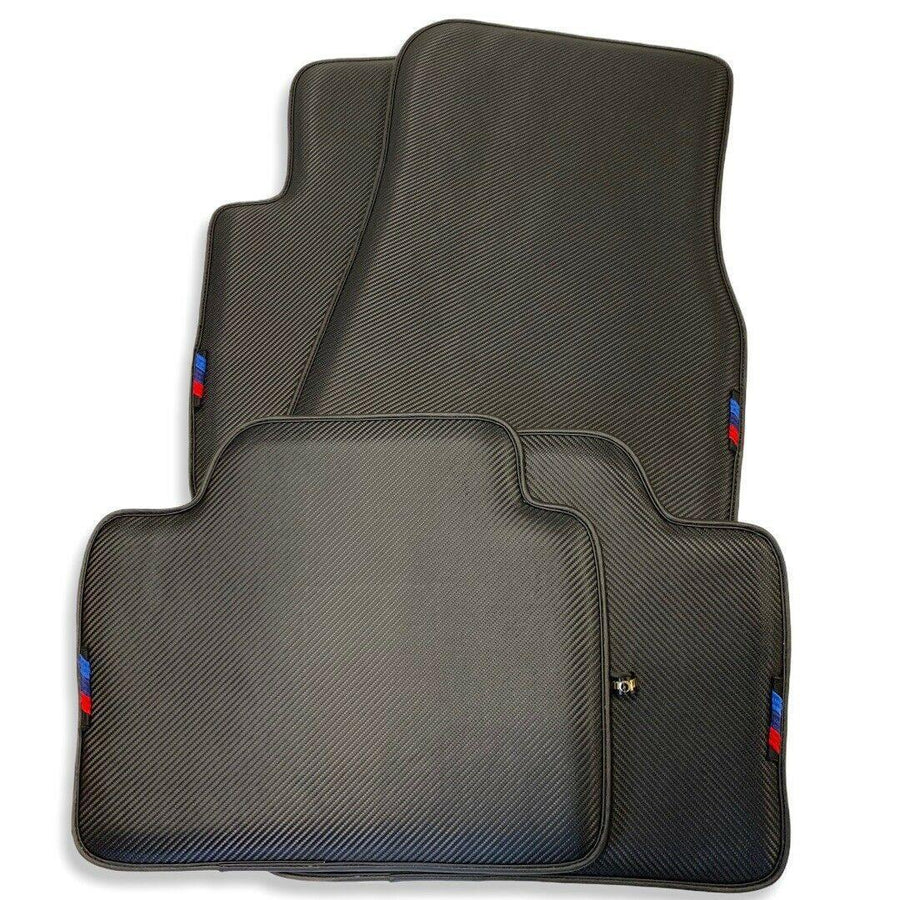 Floor Mats For BMW 3 Series E91 5-door Touring Autowin Brand Carbon Fiber Leather - AutoWin