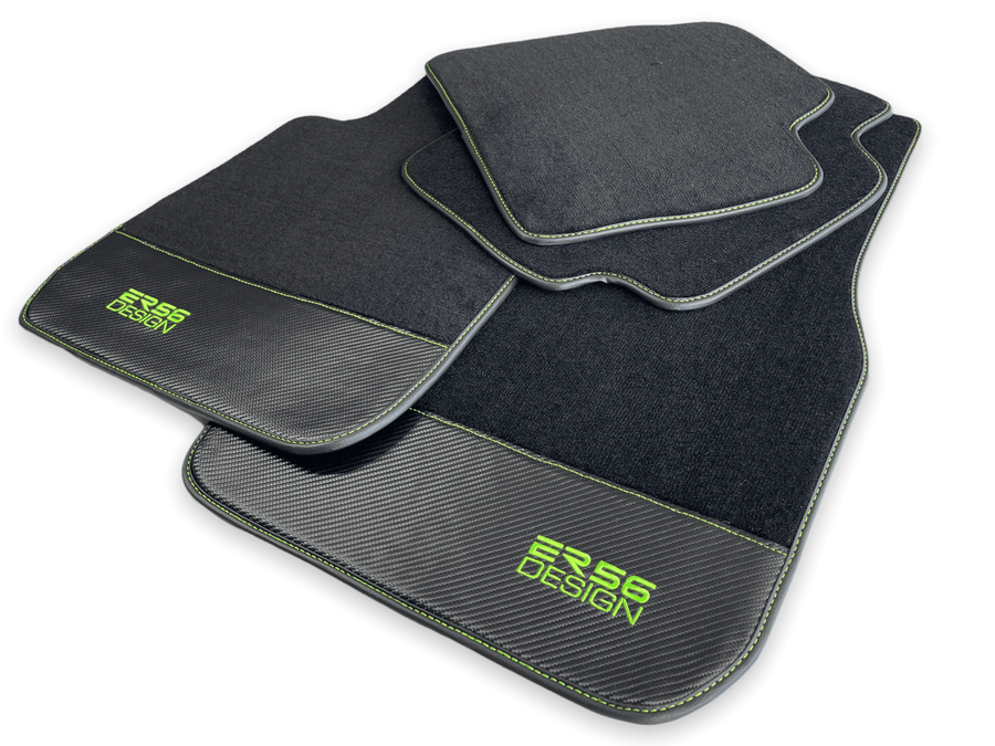 Floor Mats For BMW 3 Series E91 5-door Touring Carbon Leather Er56 Design - AutoWin