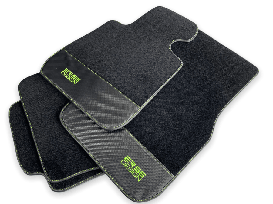 Floor Mats For BMW 4 Series G26 Gran Coupe Carbon Leather Er56 Design - AutoWin