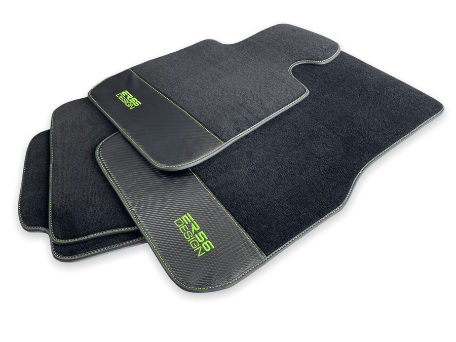 Floor Mats For BMW 4 Series G26 Gran Coupe Carbon Leather Er56 Design - AutoWin
